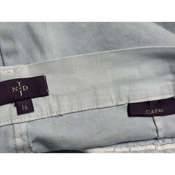 NYDJ Capri Jeans Womens Size 16 Light Mint Lift Tuck Technology High Rise - Picture 3 of 10